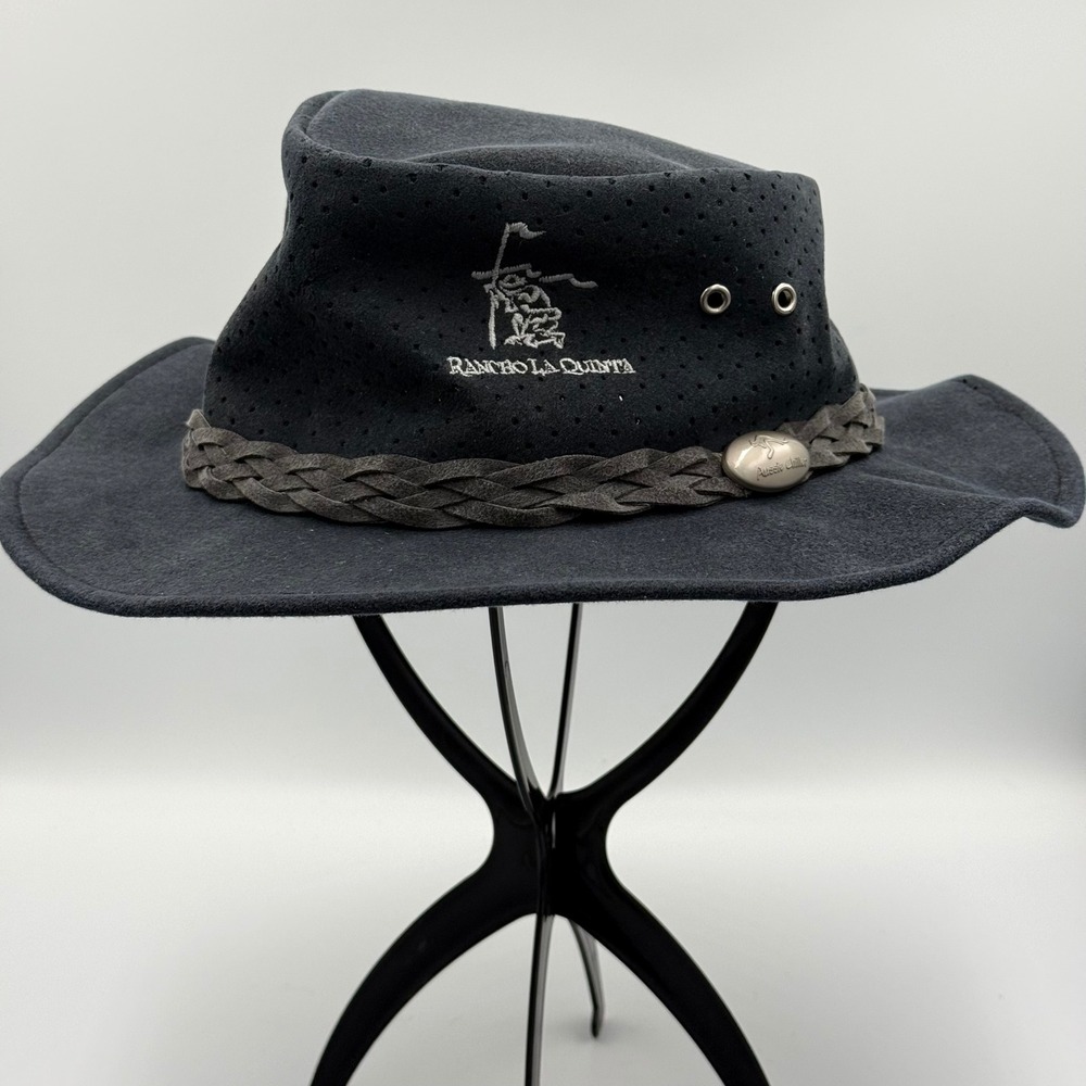 Aussie Chiller Rancho La Quinta Cooling Boonie Hat Mens L Gray Synthetic Suede